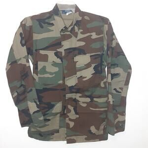 Military US Army Woodland Camo Jacket Mens XS Short Regular BDU Coat EUC